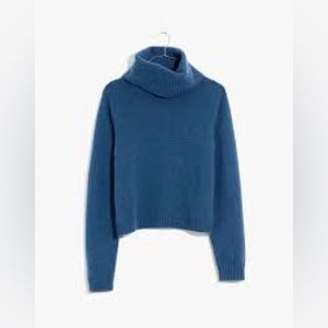 Madewell (Re)sourced Cashmere Crop Turtleneck Sweater EUC